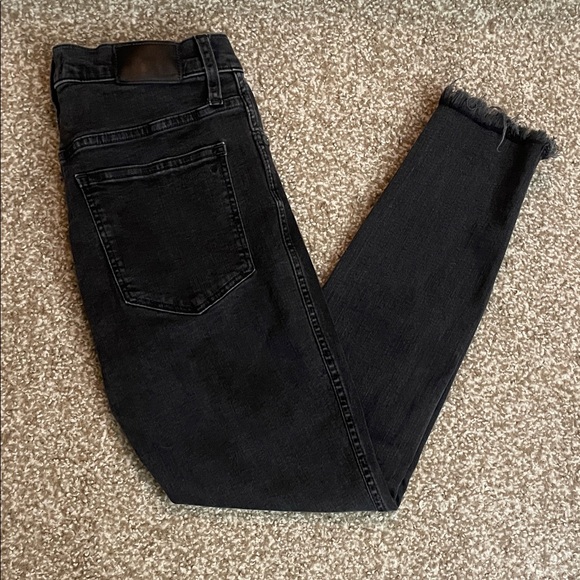 Madewell Denim - Madewell Black 10” High Rise Button Fly Skinny Jeans